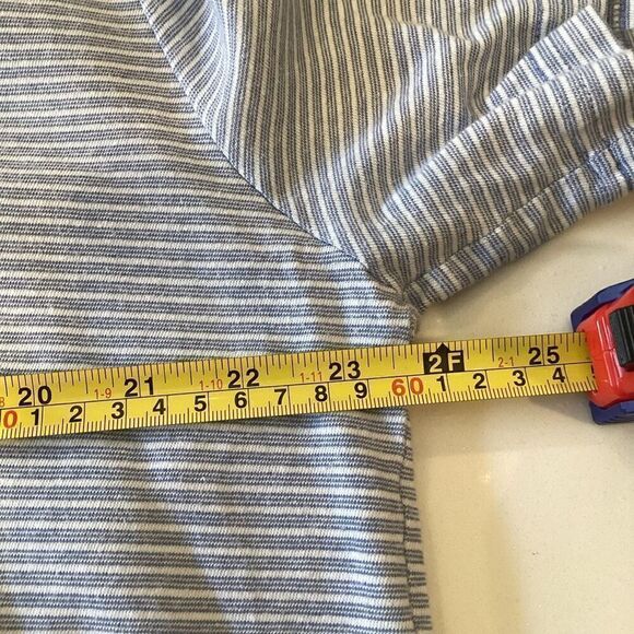 Faherty Mens Isle Striped Polo Sz 2XL Sunwashed Indigo Organic Cotton - Picture 8 of 9